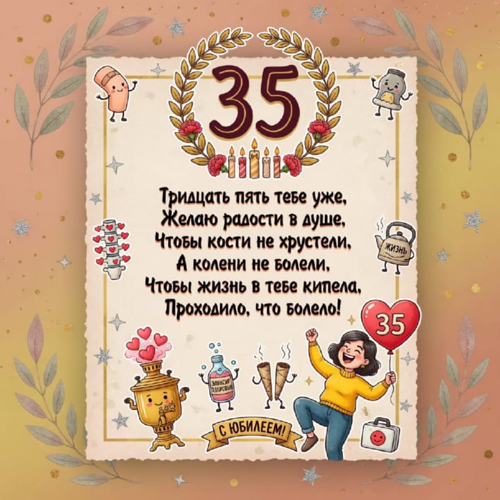 юбилей 35 лет, открытка №45