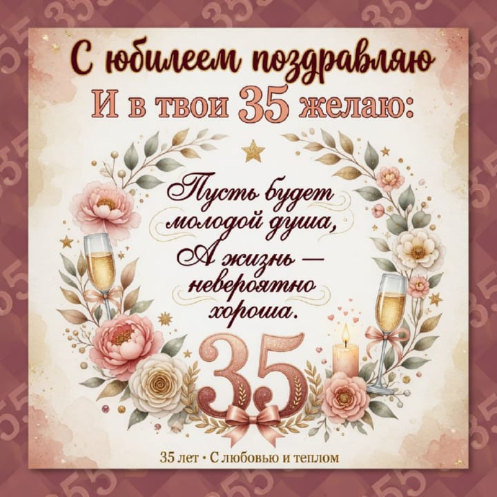 юбилей 35 лет, открытка №46