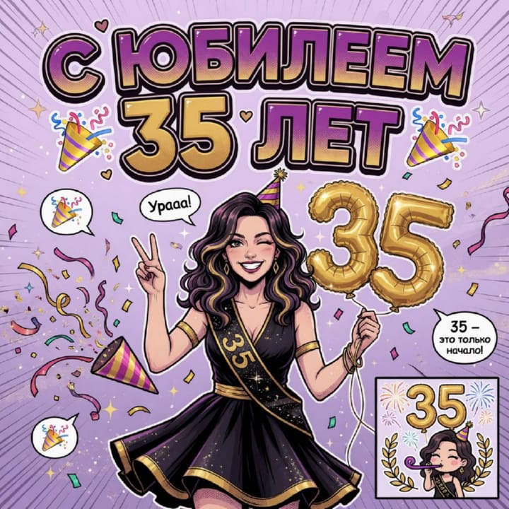 юбилей 35 лет, открытка №47
