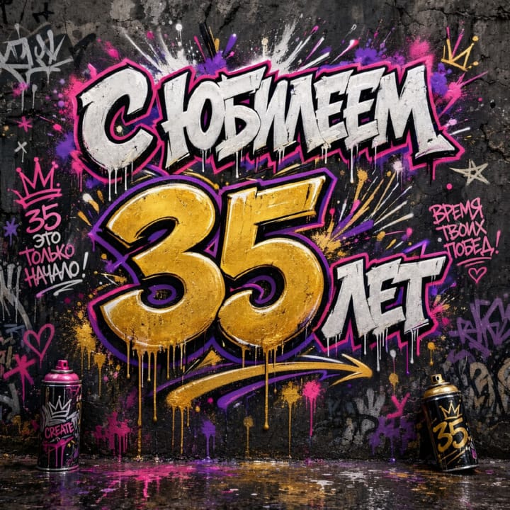 юбилей 35 лет, открытка №5