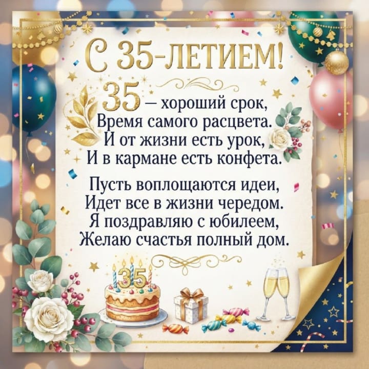 юбилей 35 лет, открытка №54