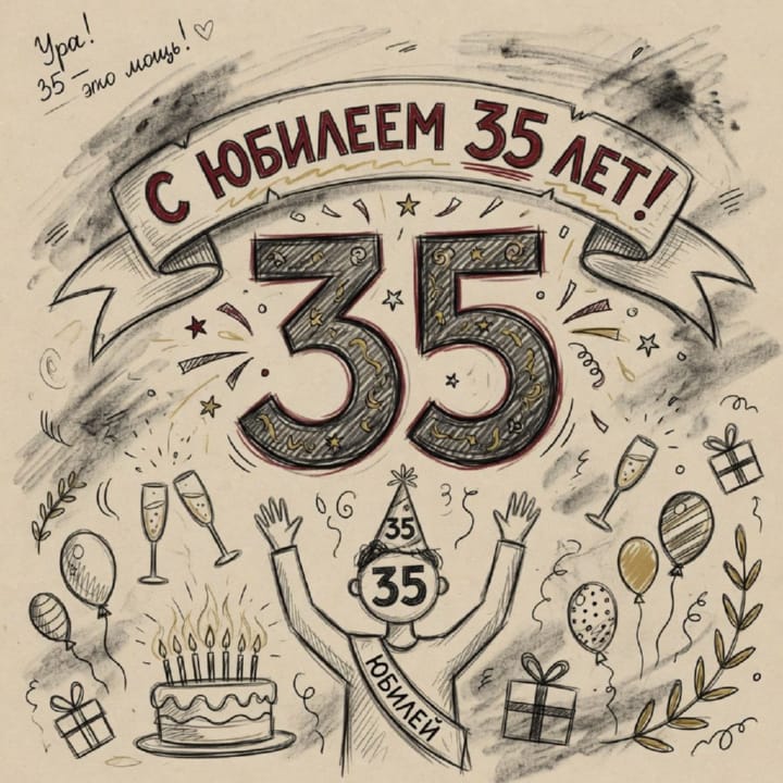 юбилей 35 лет, открытка №62