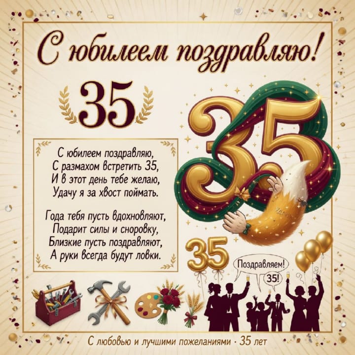 юбилей 35 лет, открытка №66