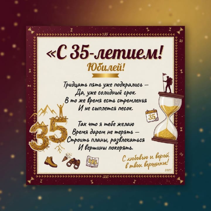 юбилей 35 лет, открытка №68