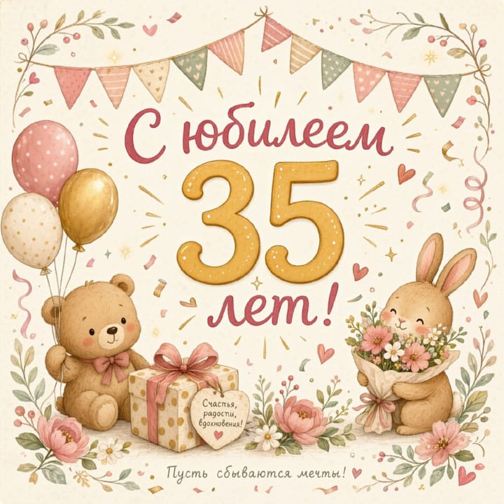 юбилей 35 лет, открытка №7