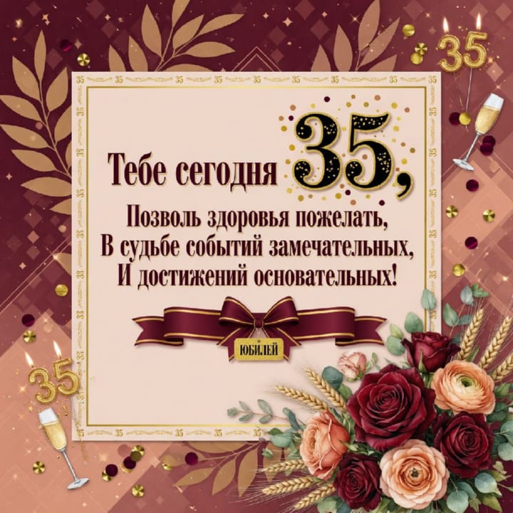 юбилей 35 лет, открытка №70