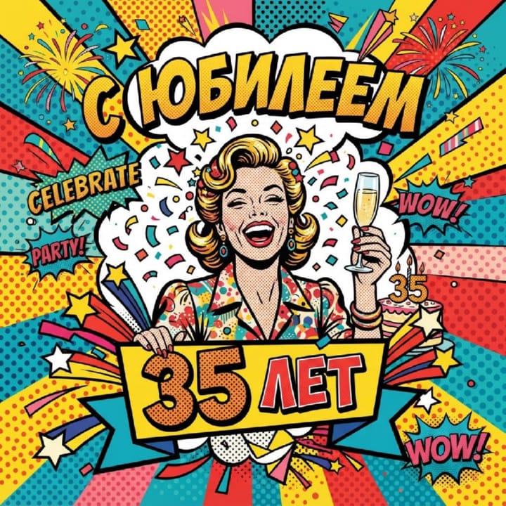 юбилей 35 лет, открытка №78