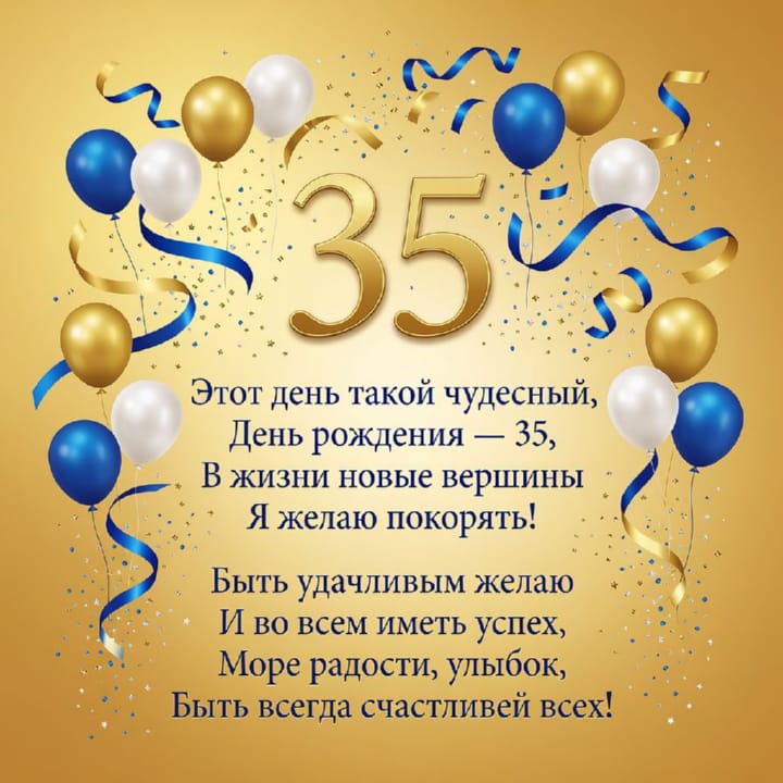 юбилей 35 лет, открытка №88