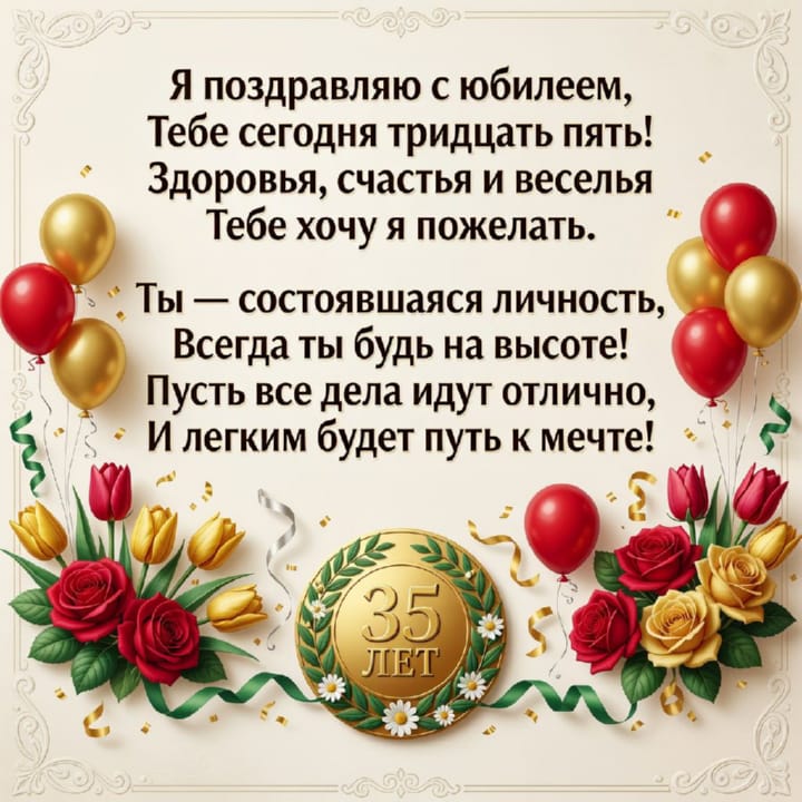 юбилей 35 лет, открытка №89