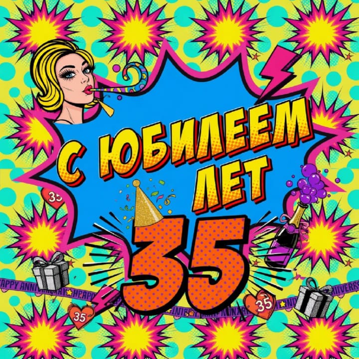 юбилей 35 лет, открытка №91