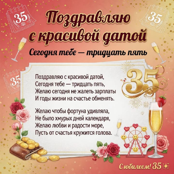 юбилей 35 лет, открытка №97