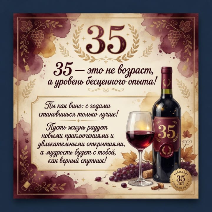 юбилей 35 лет, открытка №99