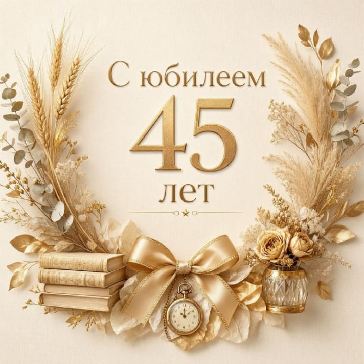 юбилей 45 лет, открытка №14