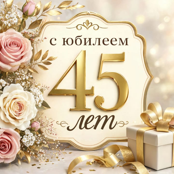юбилей 45 лет, открытка №33