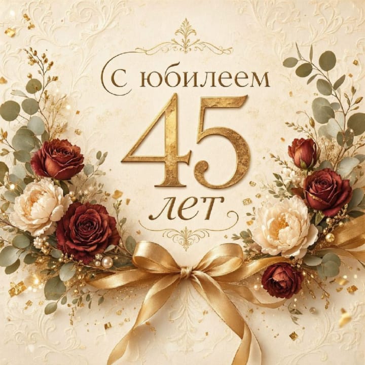 юбилей 45 лет, открытка №38