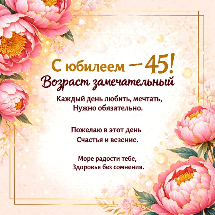 юбилей 45 лет, открытка №41