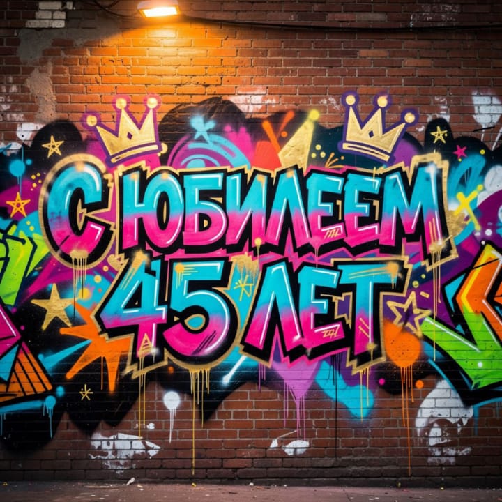 юбилей 45 лет, открытка №69