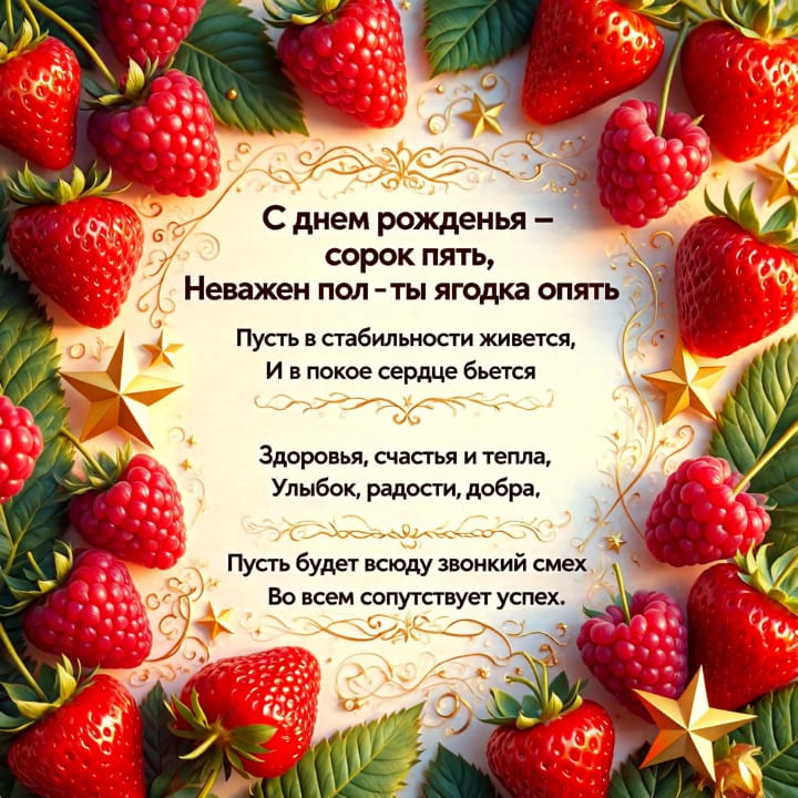 юбилей 45 лет, открытка №72