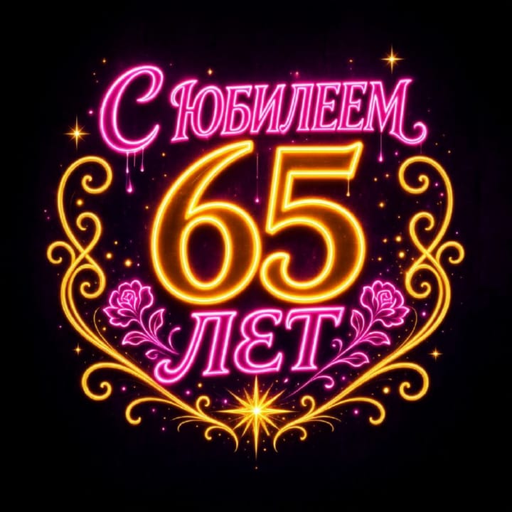 юбилей 65 лет, открытка №10
