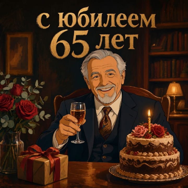юбилей 65 лет, открытка №13