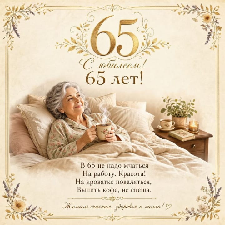 юбилей 65 лет, открытка №17
