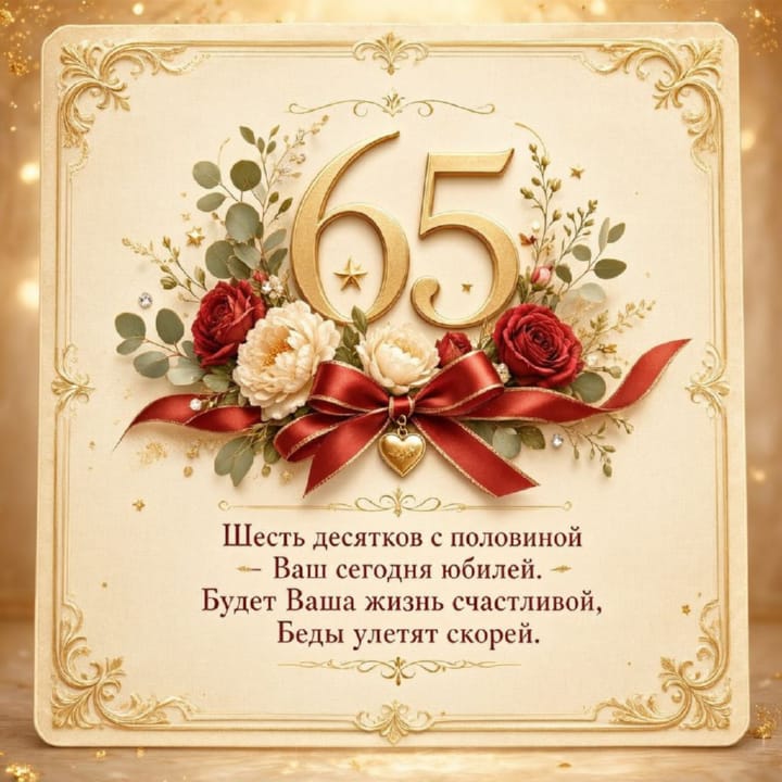 юбилей 65 лет, открытка №21