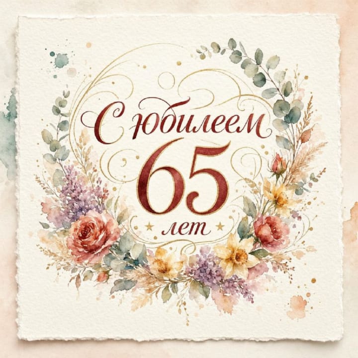 юбилей 65 лет, открытка №22