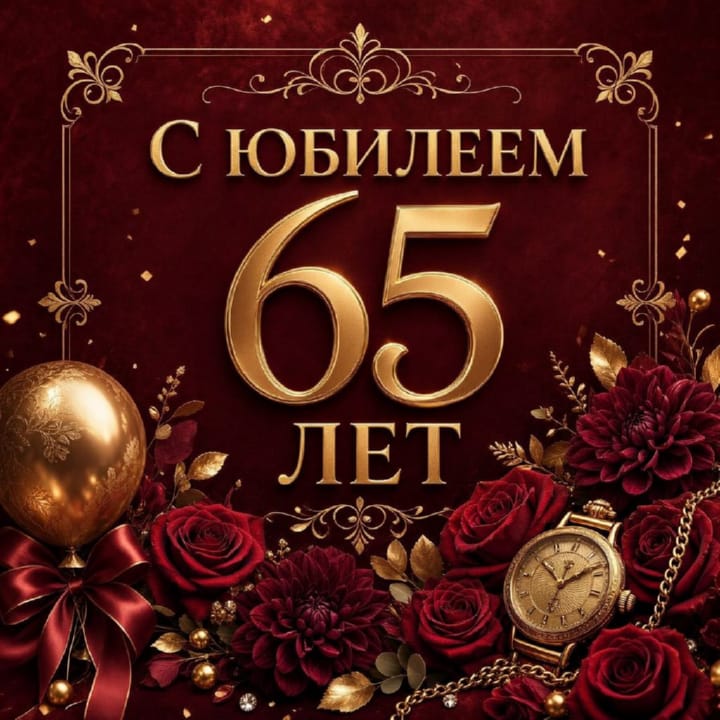 юбилей 65 лет, открытка №25