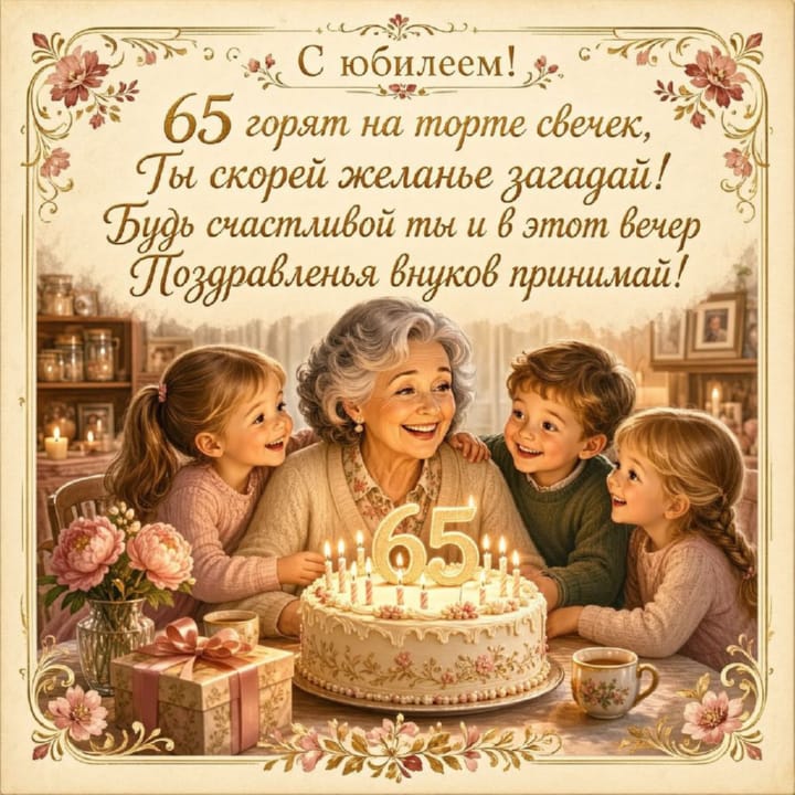 юбилей 65 лет, открытка №3