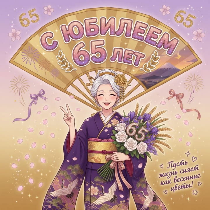 юбилей 65 лет, открытка №37