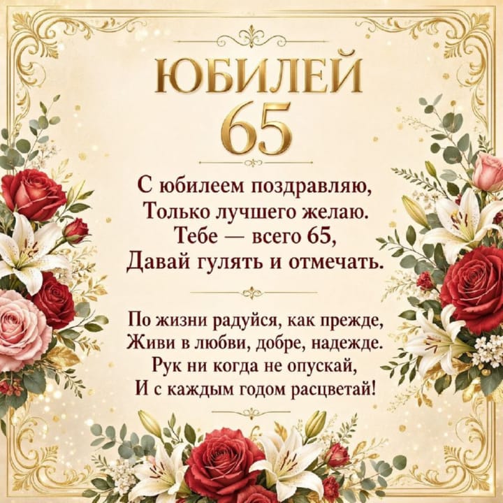 юбилей 65 лет, открытка №42