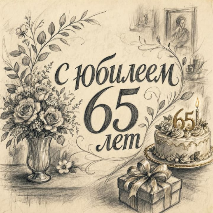 юбилей 65 лет, открытка №43