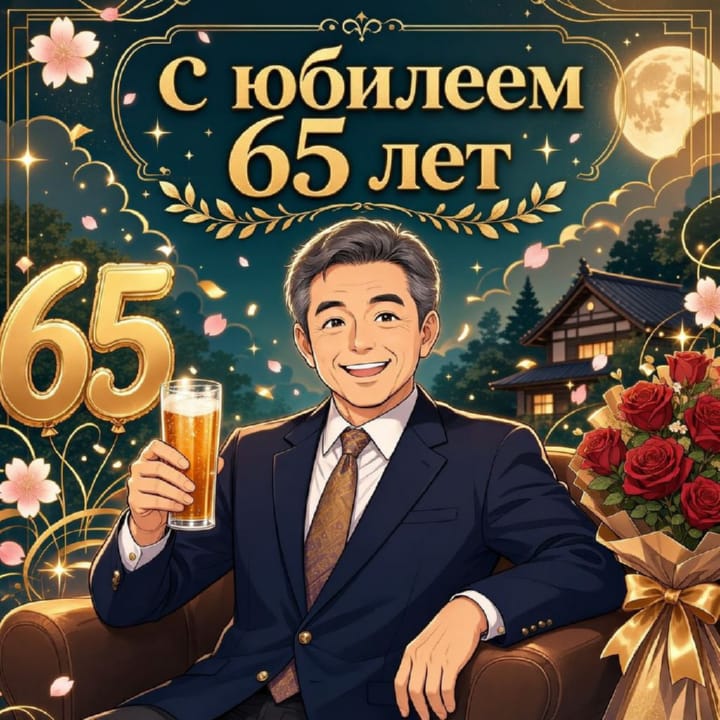 юбилей 65 лет, открытка №44