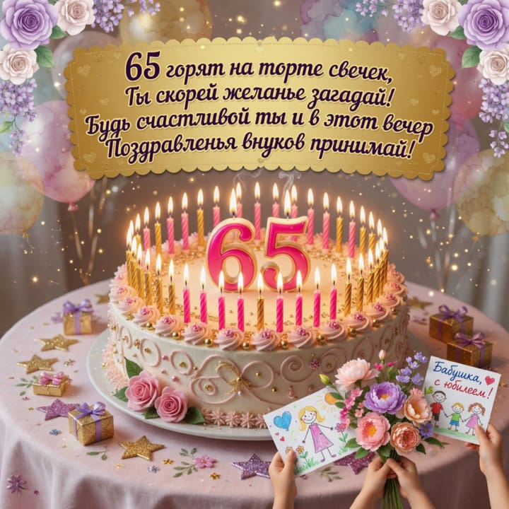 юбилей 65 лет, открытка №45