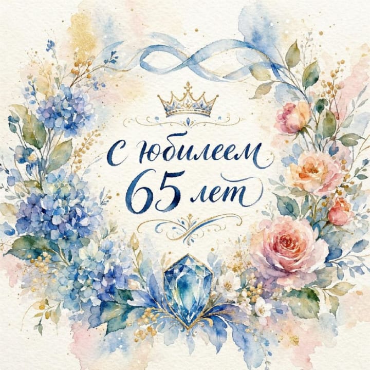 юбилей 65 лет, открытка №47