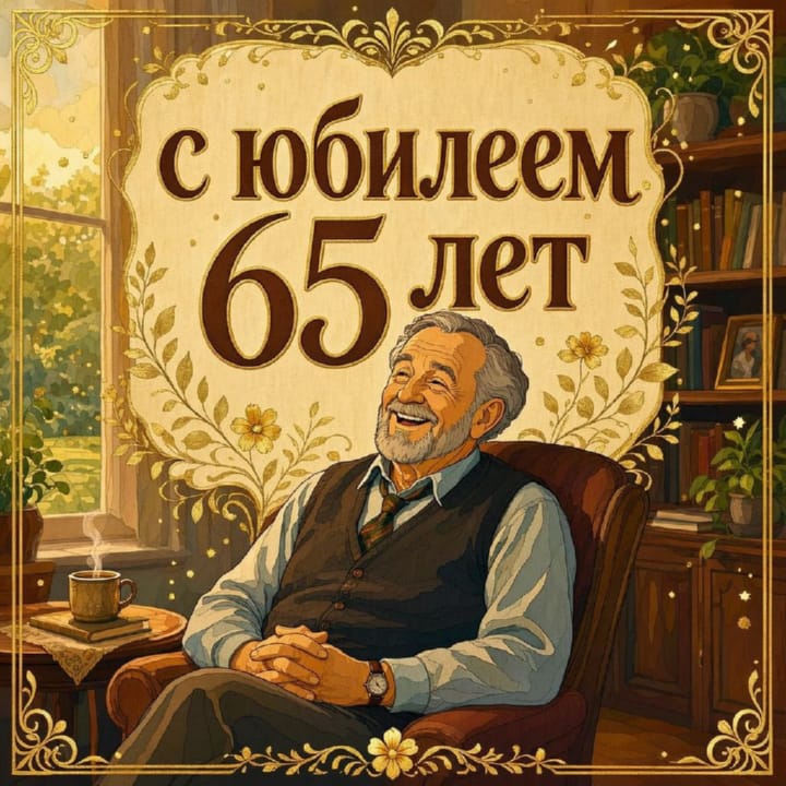 юбилей 65 лет, открытка №49