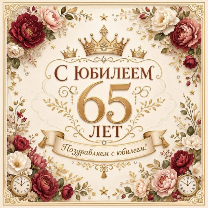 юбилей 65 лет, открытка №50