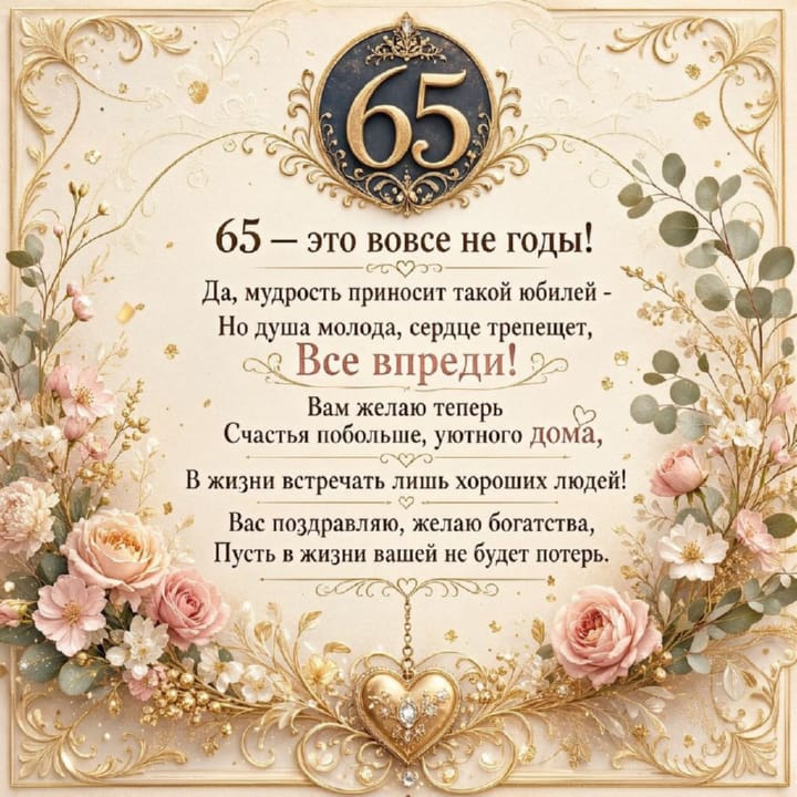 юбилей 65 лет, открытка №51