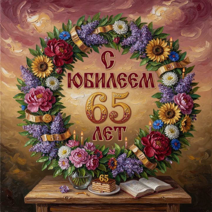 юбилей 65 лет, открытка №53