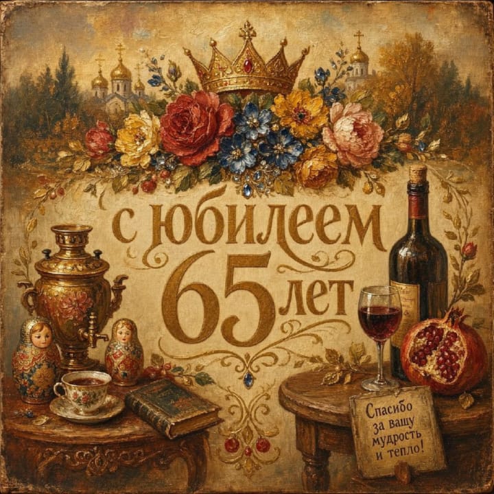 юбилей 65 лет, открытка №57