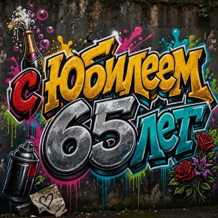 юбилей 65 лет, открытка №61