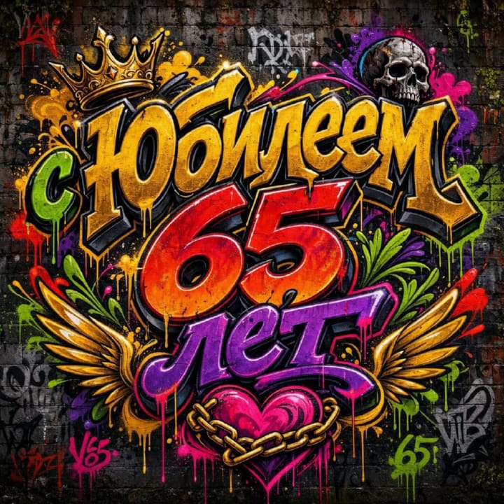 юбилей 65 лет, открытка №65