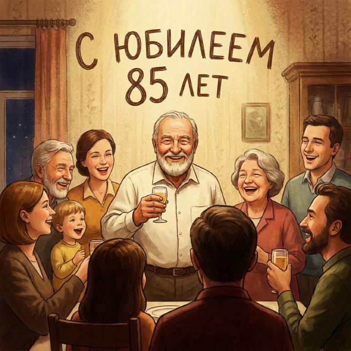 юбилей 85 лет, открытка №10