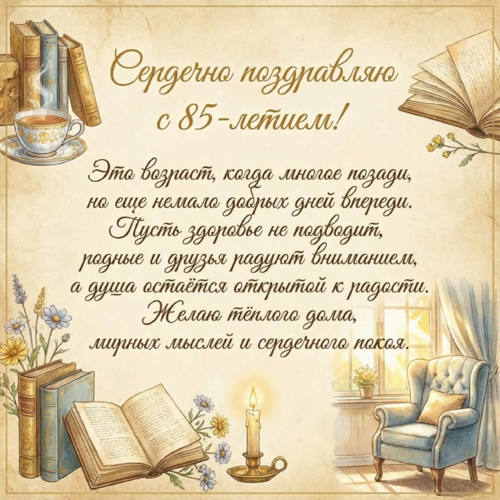 юбилей 85 лет, открытка №13