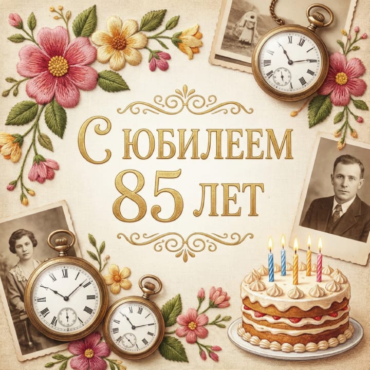 юбилей 85 лет, открытка №16