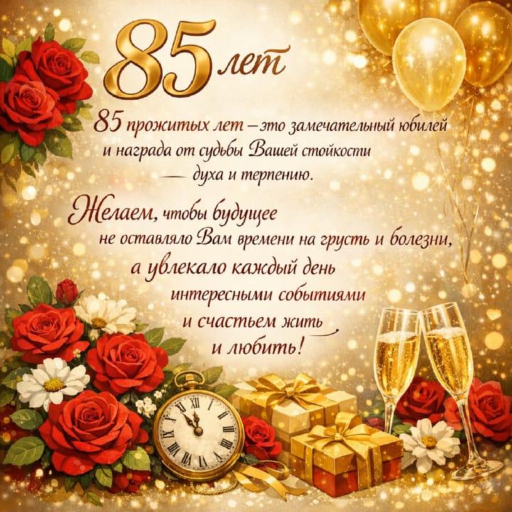 юбилей 85 лет, открытка №17