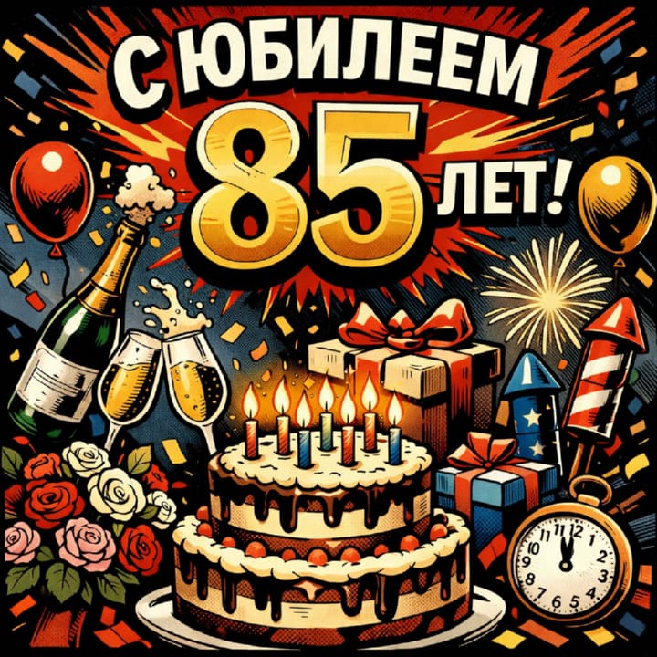 юбилей 85 лет, открытка №2