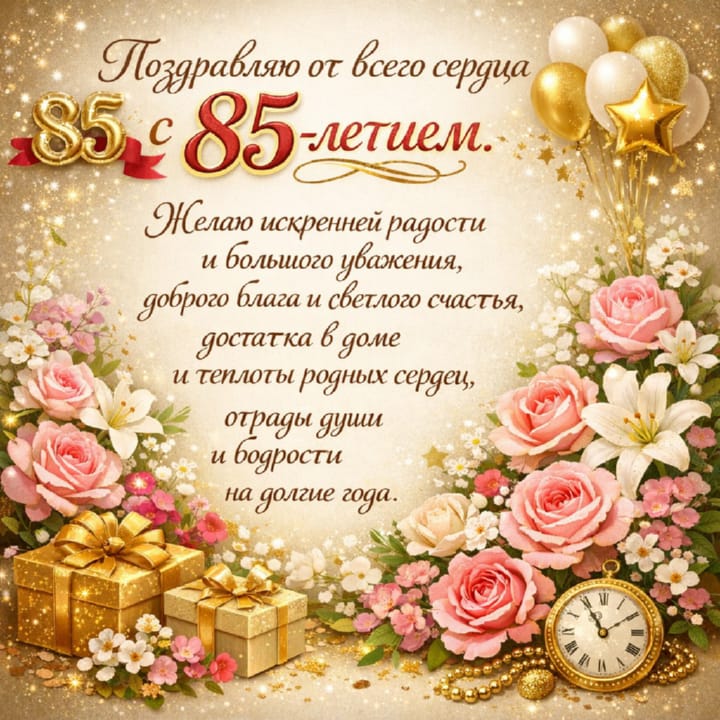 юбилей 85 лет, открытка №20