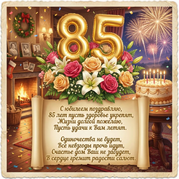 юбилей 85 лет, открытка №21