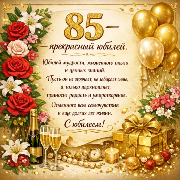 юбилей 85 лет, открытка №22